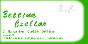 bettina csellar business card