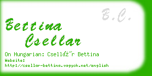 bettina csellar business card